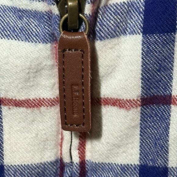 L.L. Bean Jacket Shacket Flannel Plaid Hoodie Sweater Relaxed Fit Women’s Size L - Picture 5 of 14
